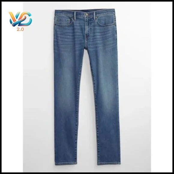 Slim Fit Denim Jeans for Men, Modern Style, Easy Care